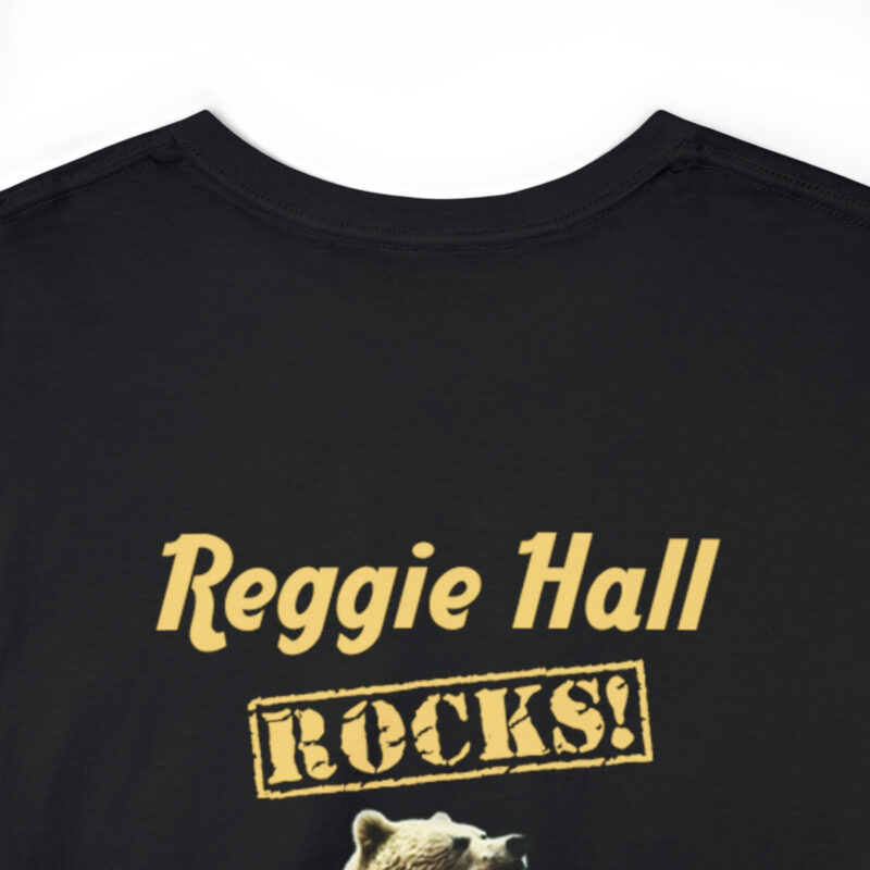 Reggie Hall ROCKS! Lake Tahoe - Unisex Heavey Cotton Tee - Black-PL - Image 13