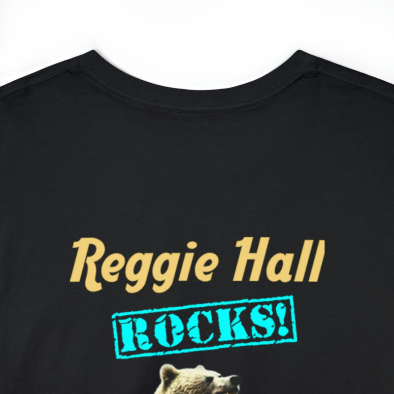 Reggie Hall ROCKS! Lake Tahoe - Unisex Heavey Cotton Tee - Black-CYRX - Image 13