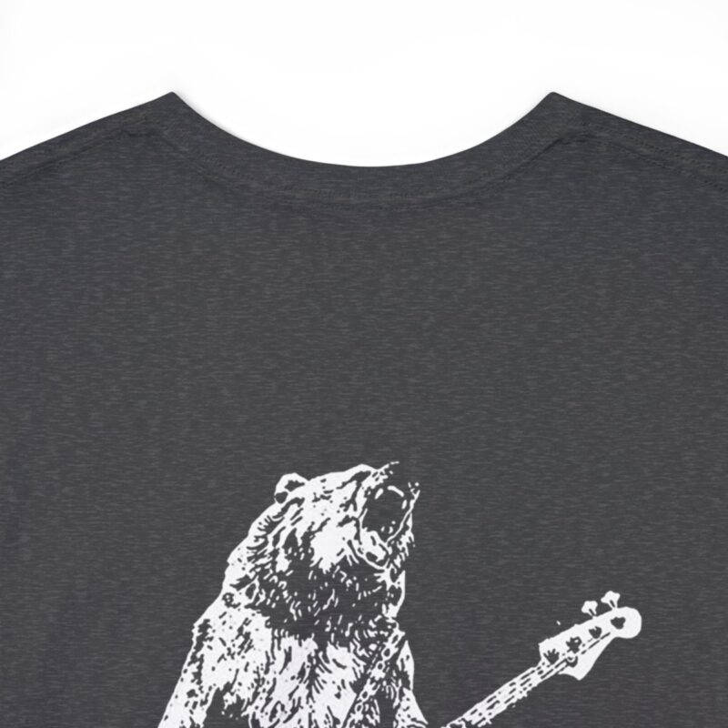 Lake Tahoe White Bear - Unisex Heavy Cotton Tee - Black - Image 48