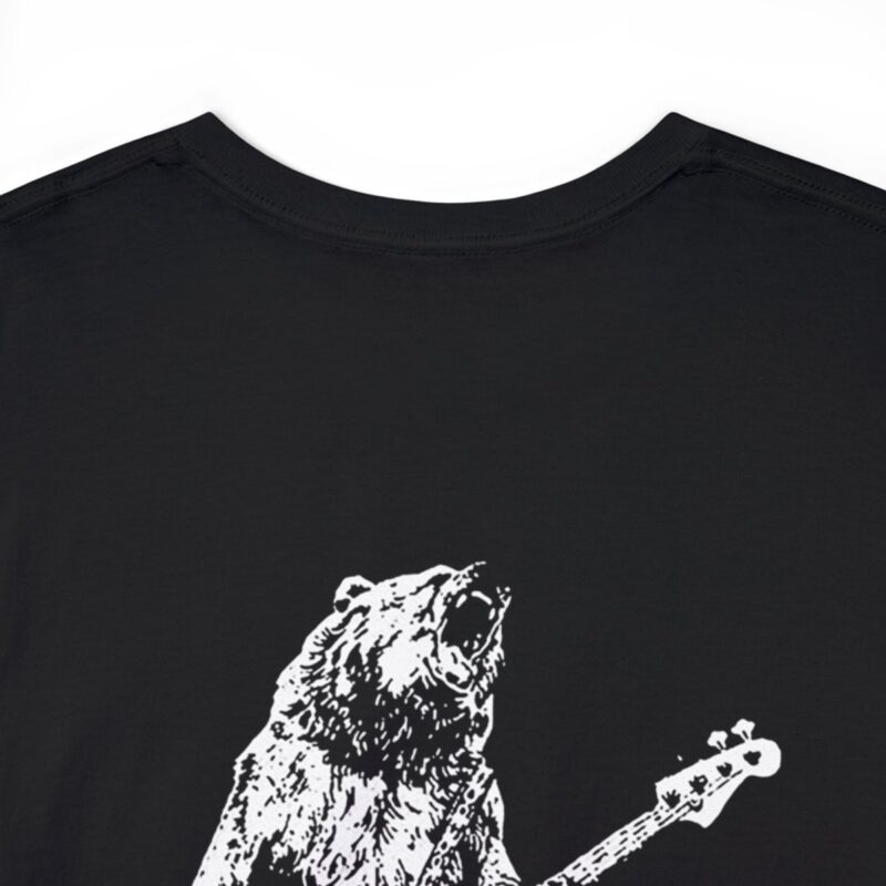 Lake Tahoe White Bear - Unisex Heavy Cotton Tee - Black - Image 12